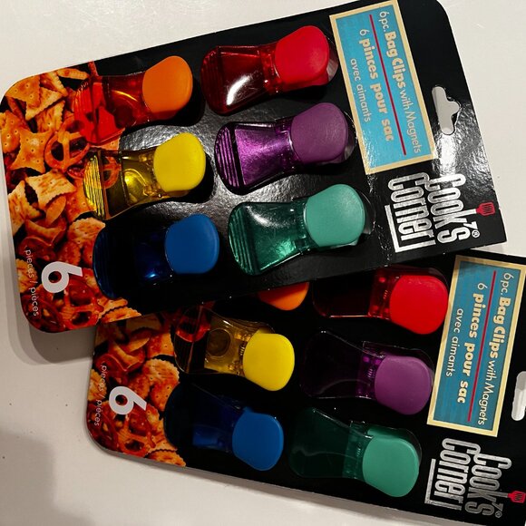 Multi-Colored Chip Clips‎ (2 Packs / 6 Clips Each) (new) - Picture 8 of 9